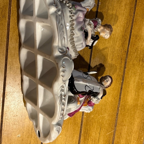 Vintage Dresden style porcelain decoration of Musicians home decor beautiful - Picture 16 of 16